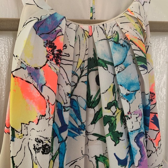 Express Flower Print Halter Neck Style Dress - Picture 6 of 10